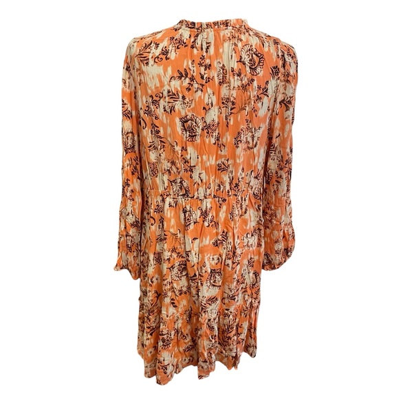 FRYE Cadmium Orange Combo Ruffle Dress - Picture 7 of 13